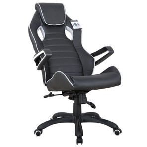 Офисное кресло Brabix Techno Pro GM-003 (экокожа, черное/серое, вставки серые) в Челябинске - предосмотр 1