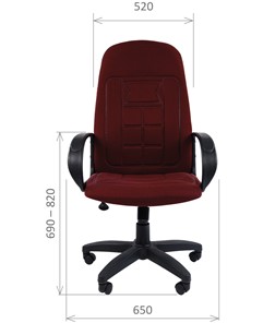Компьютерное кресло CHAIRMAN 727 ткань ст., цвет бордо в Копейске - предосмотр 1