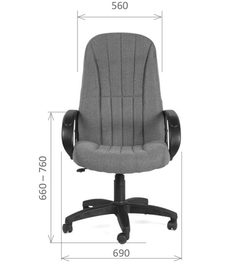 Офисное кресло CHAIRMAN 685, ткань TW 12, цвет серый в Челябинске - изображение 1
