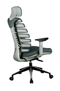 Кресло компьютерное Riva Chair SHARK (Серый/серый) в Челябинске - предосмотр 3