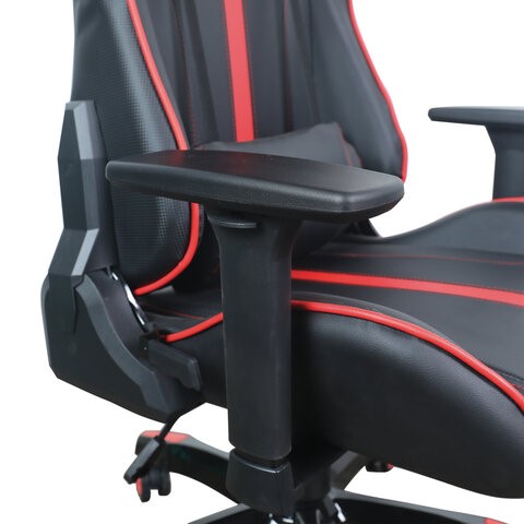 Компьютерное кресло Brabix GT Carbon GM-120 (две подушки, экокожа, черное/красное) в Челябинске - изображение 10