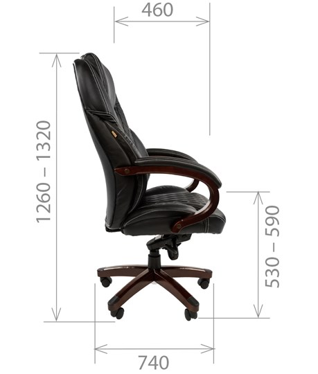 Компьютерное кресло CHAIRMAN 406, черный в Миассе - изображение 2