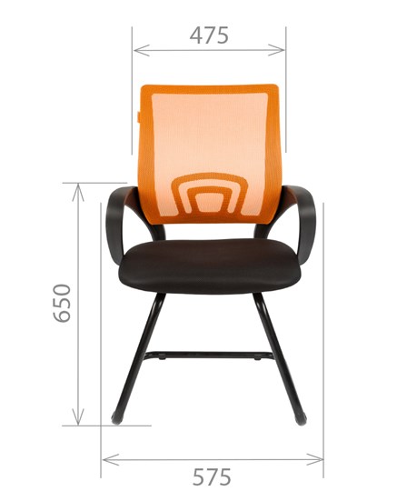 Кресло компьютерное CHAIRMAN 696V, цвет оранжевый в Копейске - изображение 1
