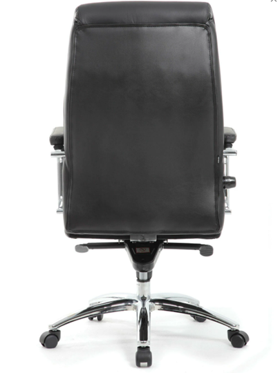 Кресло из натуральной кожи BRABIX PREMIUM "Phaeton EX-502", хром, черное, 530882 в Челябинске - изображение 3