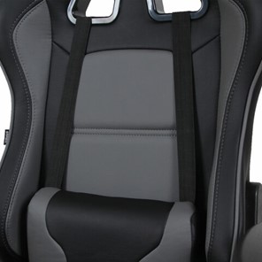 Кресло компьютерное Brabix GT Racer GM-100 (две подушки, экокожа, черное/серое) 531926 в Магнитогорске - предосмотр 6