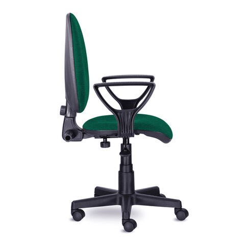 Офисное кресло Brabix Prestige Ergo MG-311 (регулируемая эргономичная спинка, ткань,черно-зеленое) в Челябинске - изображение 1