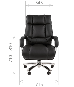 Офисное кресло CHAIRMAN 405 черное нат.кожа/экокожа в Челябинске - предосмотр 3