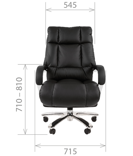 Офисное кресло CHAIRMAN 405 черное нат.кожа/экокожа в Челябинске - изображение 3