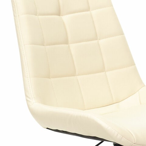 Кресло компьютерное Brabix Deco MG-316 (без подлокотников, пятилучие серебристое, экокожа, слоновая кость) 532081 в Челябинске - изображение 4