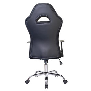 Кресло офисное Brabix Fusion EX-560 (экокожа/ткань, хром, черное) в Челябинске - предосмотр 2