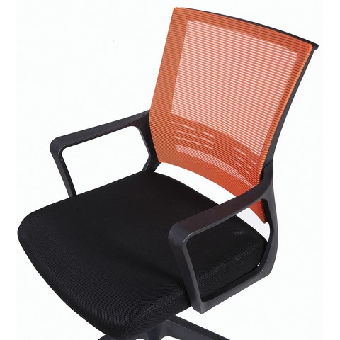 Кресло офисное Brabix Balance MG-320 (с подлокотниками, комбинированное черное/оранжевое) в Челябинске - изображение 5