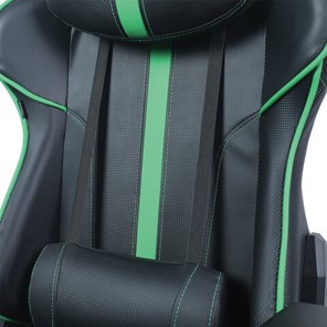 Кресло офисное Brabix GT Carbon GM-120 (две подушки, экокожа, черное/зеленое) 531929 в Миассе - предосмотр 6