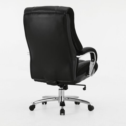 Кресло компьютерное Brabix Premium Bomer HD-007 (рециклированная кожа, хром, черное) 531939 в Челябинске - изображение 2