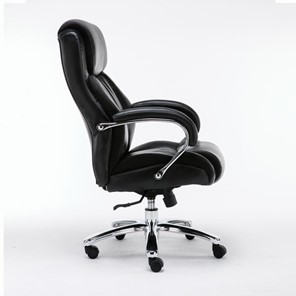Кресло офисное Brabix Premium Status HD-003 (рециклированная кожа, хром, черное) 531821 в Челябинске - предосмотр 1