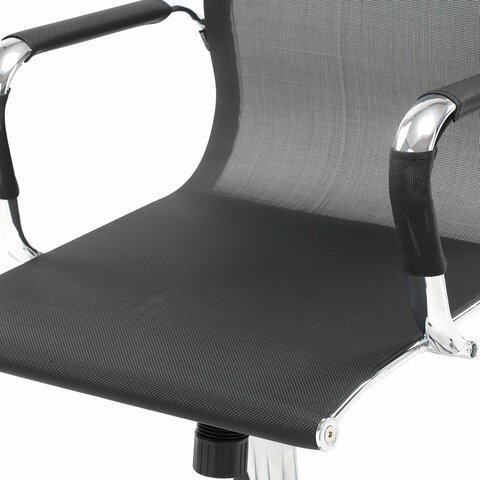 Компьютерное кресло Brabix Line EX-530 (хром, сетка, черное) 531846 в Миассе - изображение 7