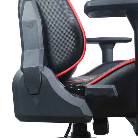 Компьютерное кресло Brabix GT Carbon GM-120 (две подушки, экокожа, черное/красное) в Челябинске - изображение 12