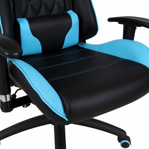 Компьютерное кресло Brabix GT Master GM-110 (две подушки, экокожа, черное/голубое) 531928 в Челябинске - предосмотр 8