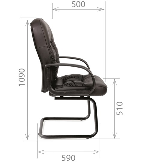 Офисное кресло CHAIRMAN 416V экокожа черная в Троицке - изображение 2