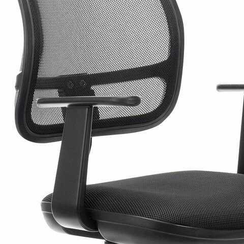 Офисное кресло Brabix Drive MG-350 (с подлокотниками, сетка, черное) 532082 в Челябинске - изображение 4