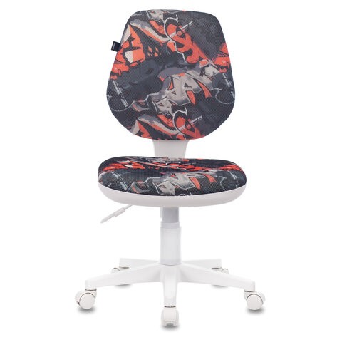 Офисное кресло Brabix Fancy MG-201W (без подлокотников, пластик белый, с рисунком "Graffity") 532415 в Миассе - изображение 1