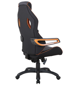 Кресло Brabix Techno Pro GM-003 (ткань, черное/серое, вставки оранжевые) в Челябинске - предосмотр 3