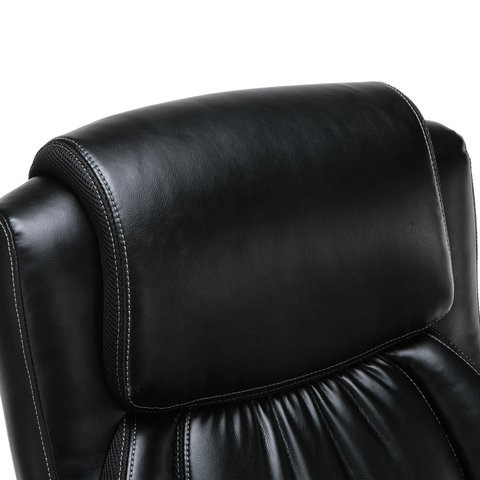 Кресло офисное Brabix Premium Status HD-003 (рециклированная кожа, хром, черное) 531821 в Копейске - изображение 5