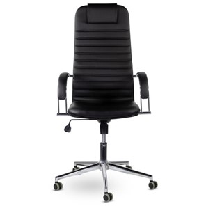 Офисное кресло Brabix Premium Pilot EX-610 CH (хром, кожзам, черное) в Челябинске - предосмотр 2