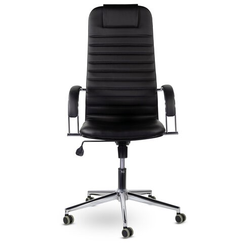 Офисное кресло Brabix Premium Pilot EX-610 CH (хром, кожзам, черное) 532418 в Копейске - изображение 2