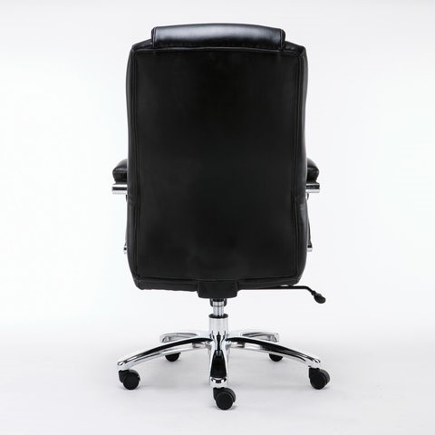 Кресло офисное Brabix Premium Status HD-003 (рециклированная кожа, хром, черное) 531821 в Копейске - изображение 3