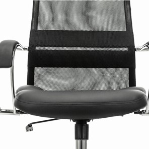 Офисное кресло Brabix Premium Stalker EX-608 CH (хром, ткань-сетка/кожзам, черное) в Челябинске - предосмотр 7