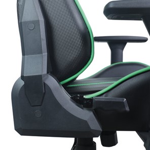 Кресло офисное Brabix GT Carbon GM-120 (две подушки, экокожа, черное/зеленое) 531929 в Миассе - предосмотр 11