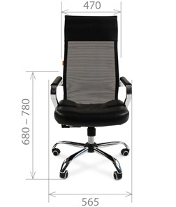 Компьютерное кресло CHAIRMAN 700 сетка, цвет черный в Копейске - предосмотр 1
