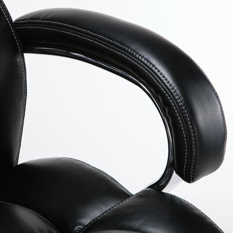 Кресло офисное Brabix Premium Status HD-003 (рециклированная кожа, хром, черное) 531821 в Челябинске - изображение 8