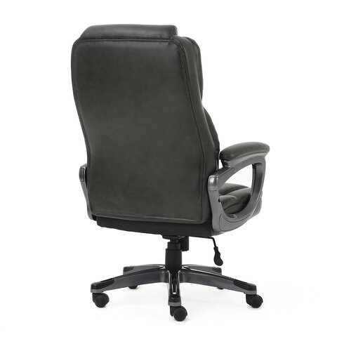 Кресло офисное Brabix Premium Favorite EX-577 (пружинный блок, рециклированная кожа, серое) 531935 в Челябинске - изображение 3