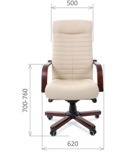 Офисное кресло CHAIRMAN 480 WD, экокожа, цвет бежевый в Челябинске - предосмотр 1