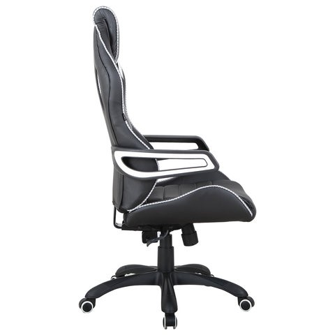 Офисное кресло Brabix Techno Pro GM-003 (экокожа, черное/серое, вставки серые) в Миассе - изображение 2