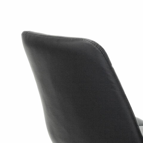 Офисное кресло Brabix Deco MG-316 (без подлокотников, пятилучие серебристое, экокожа, черное) 532080 в Челябинске - изображение 6