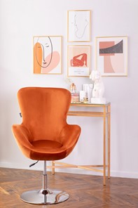 Кресло офисное Беннет-1, Микровелюр оранжевый в Челябинске - предосмотр 3