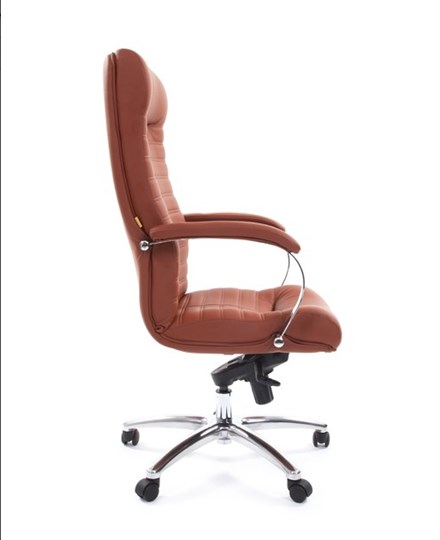 Офисное кресло CHAIRMAN 480 Экокожа Terra 111 (коричневая) в Миассе - изображение 2