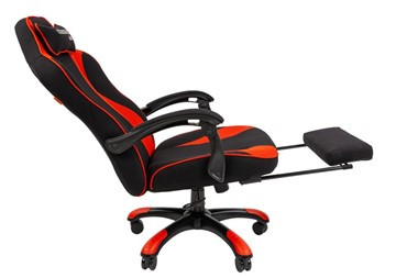 Кресло игровое CHAIRMAN GAME 35 с выдвижной подставкой для ног Ткань  черная / Ткань красная в Челябинске - предосмотр 4
