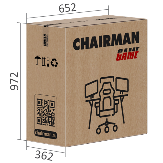 Кресло игровое CHAIRMAN GAME 35 с выдвижной подставкой для ног Ткань  черная / Ткань красная в Челябинске - изображение 9