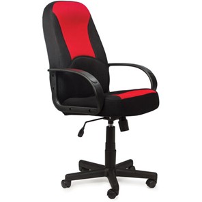 Кресло BRABIX "City EX-512", ткань черная/красная, TW, 531408 в Миассе - предосмотр