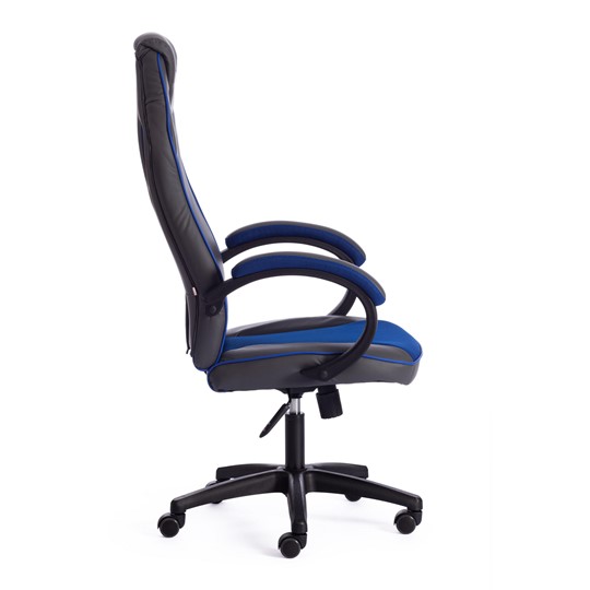 Компьютерное кресло RACER GT new кож/зам/ткань, металлик/синий, арт.13252 в Челябинске - изображение 1