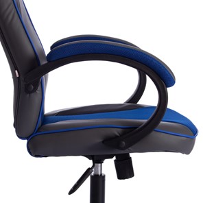 Компьютерное кресло RACER GT new кож/зам/ткань, металлик/синий, арт.13252 в Челябинске - предосмотр 10