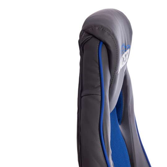 Компьютерное кресло RACER GT new кож/зам/ткань, металлик/синий, арт.13252 в Челябинске - изображение 11
