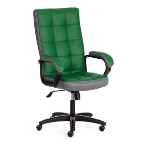 Кресло компьютерное TRENDY (22) кож/зам/ткань, зеленый/серый, арт.19519 в Миассе