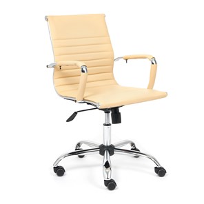 Кресло компьютерное URBAN-LOW кож/зам, бежевый, арт.14452 в Миассе