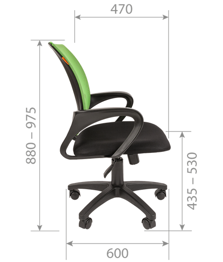 Офисное кресло CHAIRMAN 696 black Сетчатый акрил DW62 черный в Копейске - изображение 4