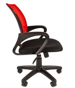Офисное кресло CHAIRMAN 696 black Сетчатый акрил DW69 красный в Челябинске - предосмотр 1