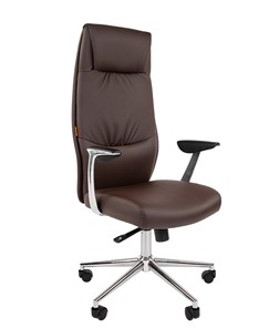 Компьютерное кресло CHAIRMAN Vista Экокожа премиум коричневая (vista) в Миассе - предосмотр 2